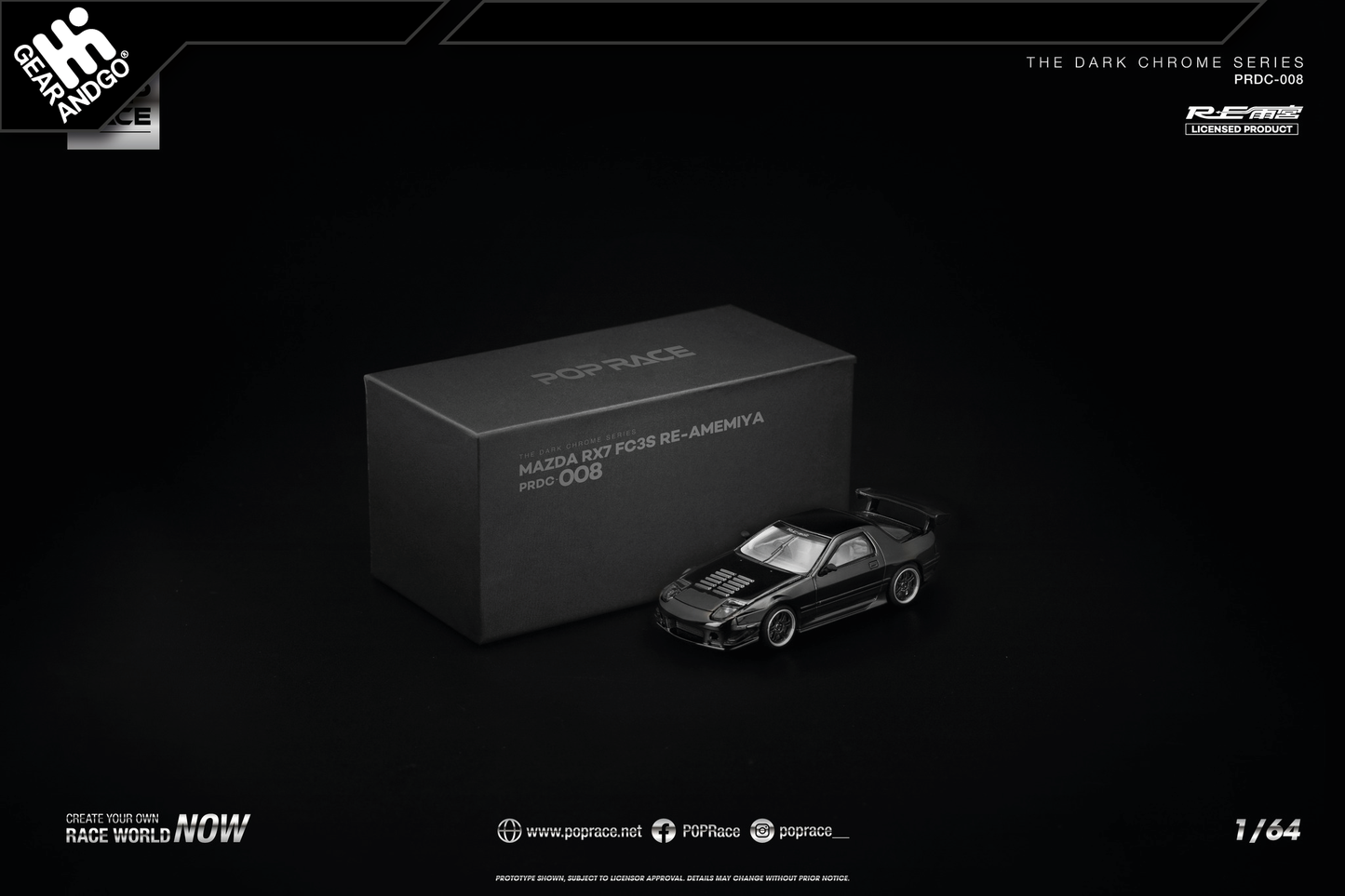 POP RACE - MAZDA RX7-FC3S RE-AMEMIYA *THE DARK CHROME SERIES*