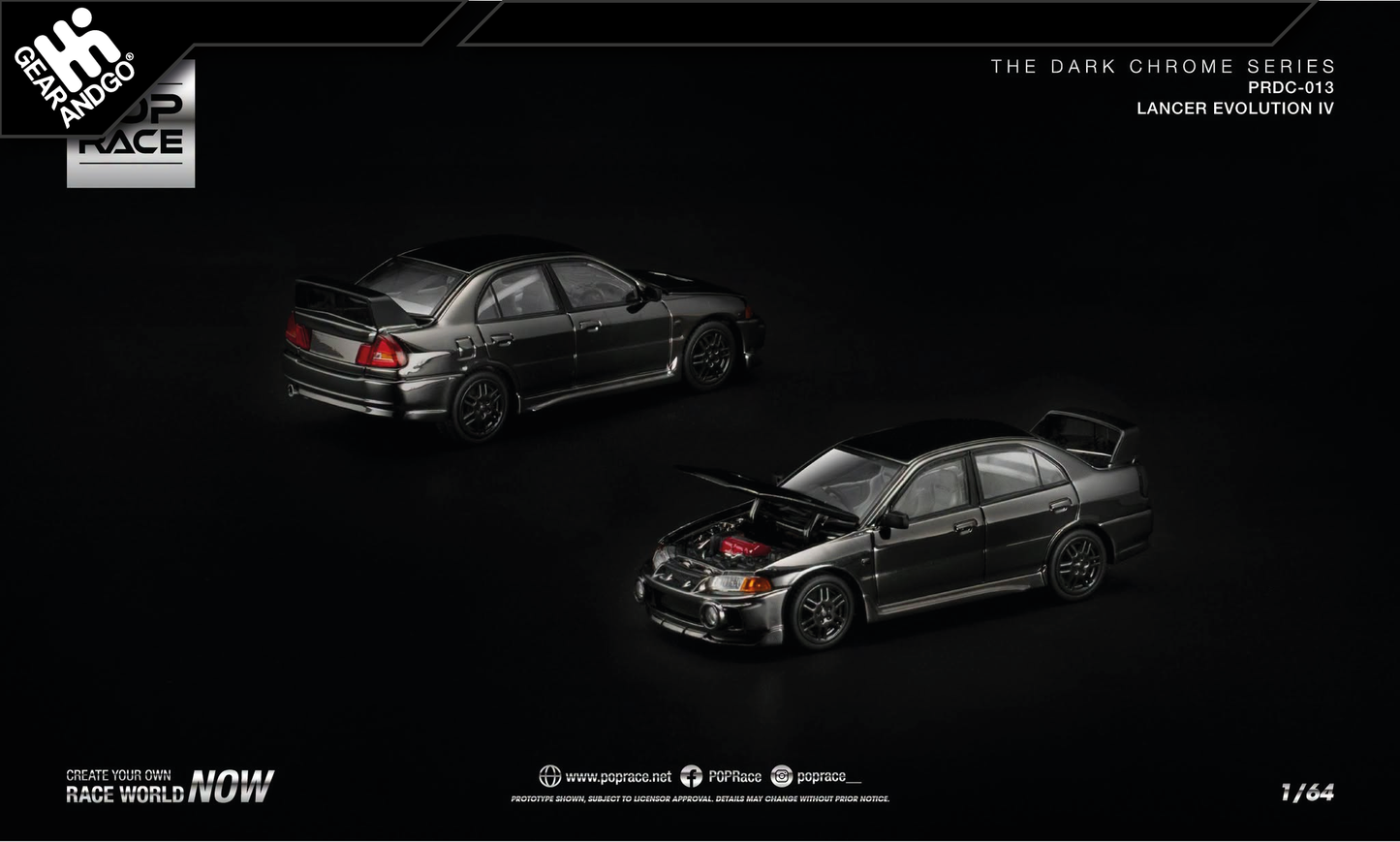 POP RACE 013 - LANCER EVOLUTION IV *THE DARK CHROME SERIES*