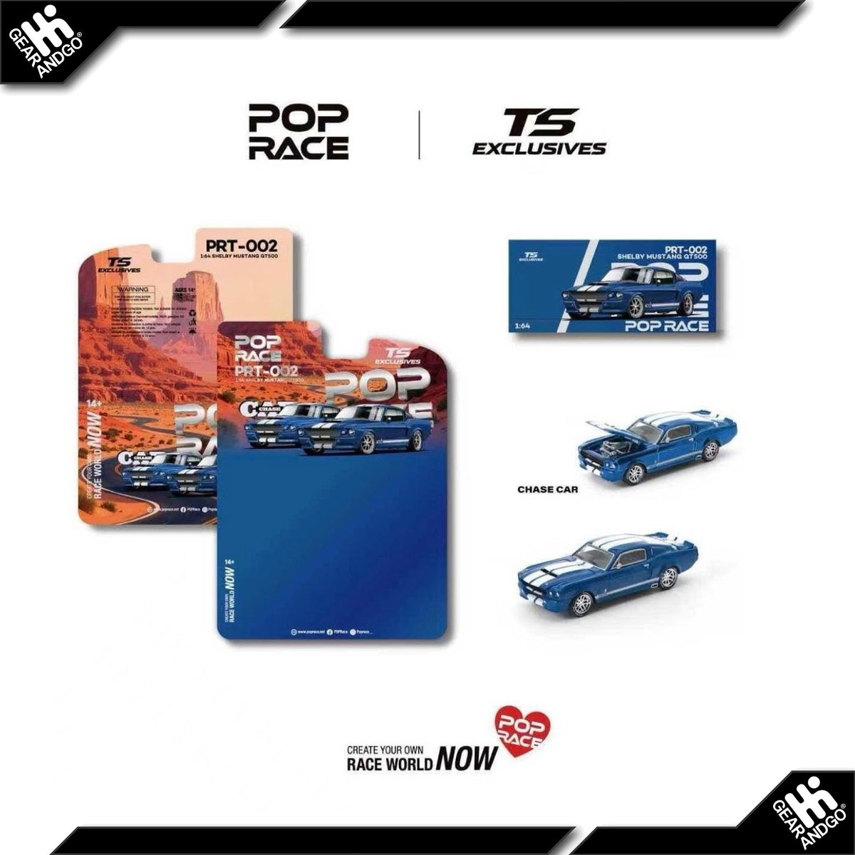 POP RACE PRT-002 - SHELBY MUSTANG GT500