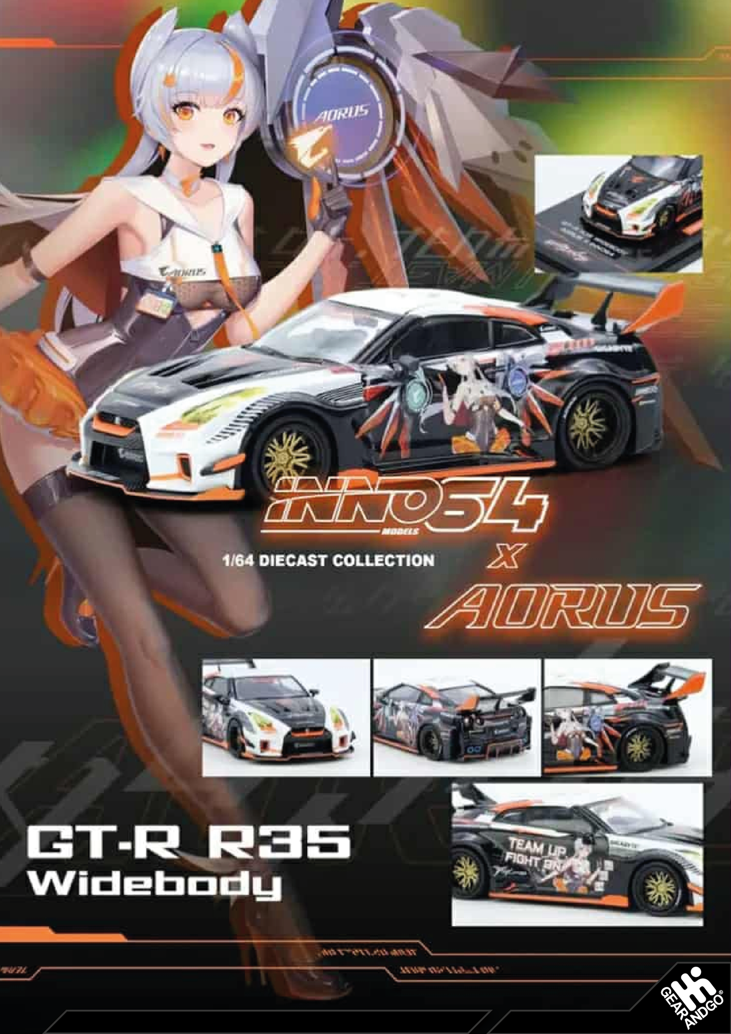 INNO64 - NISSAN GT-R R35 WIDEBODY *AORUS* LIMITED EDITION