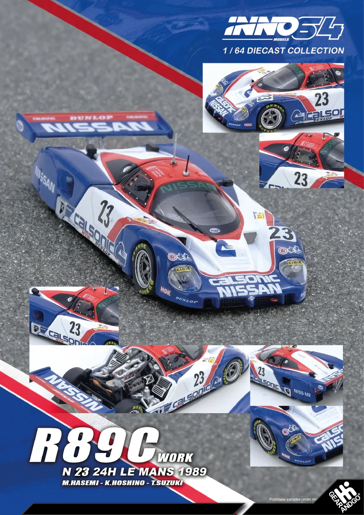 INNO64 - 1989 R89C LE MANS #23 MASAHIRO HASEMI/KAZUYOSHI HOSHINO/TOSHIO SUZUKI