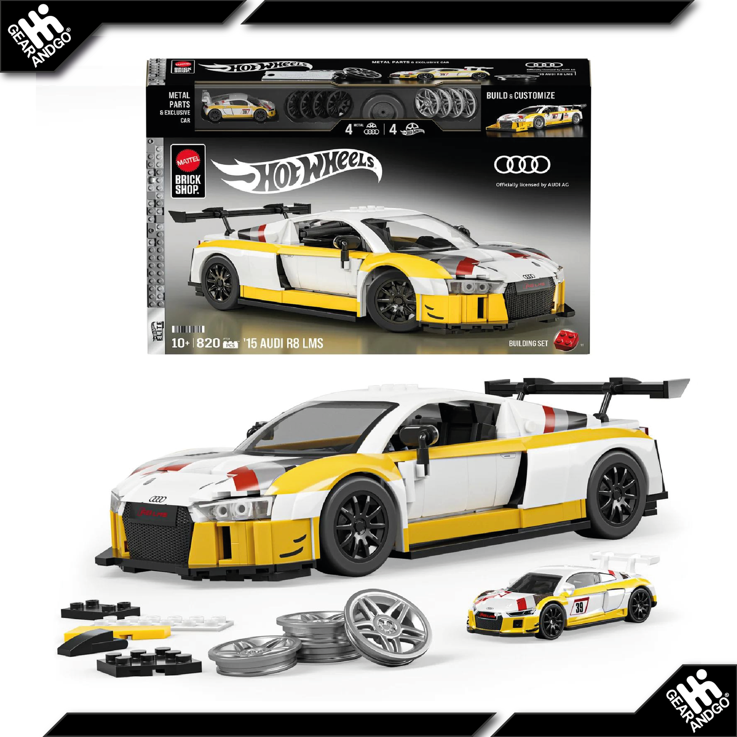 HOT WHEELS BRICK SHOP - 1/18 15' AUDI R8 LMS
