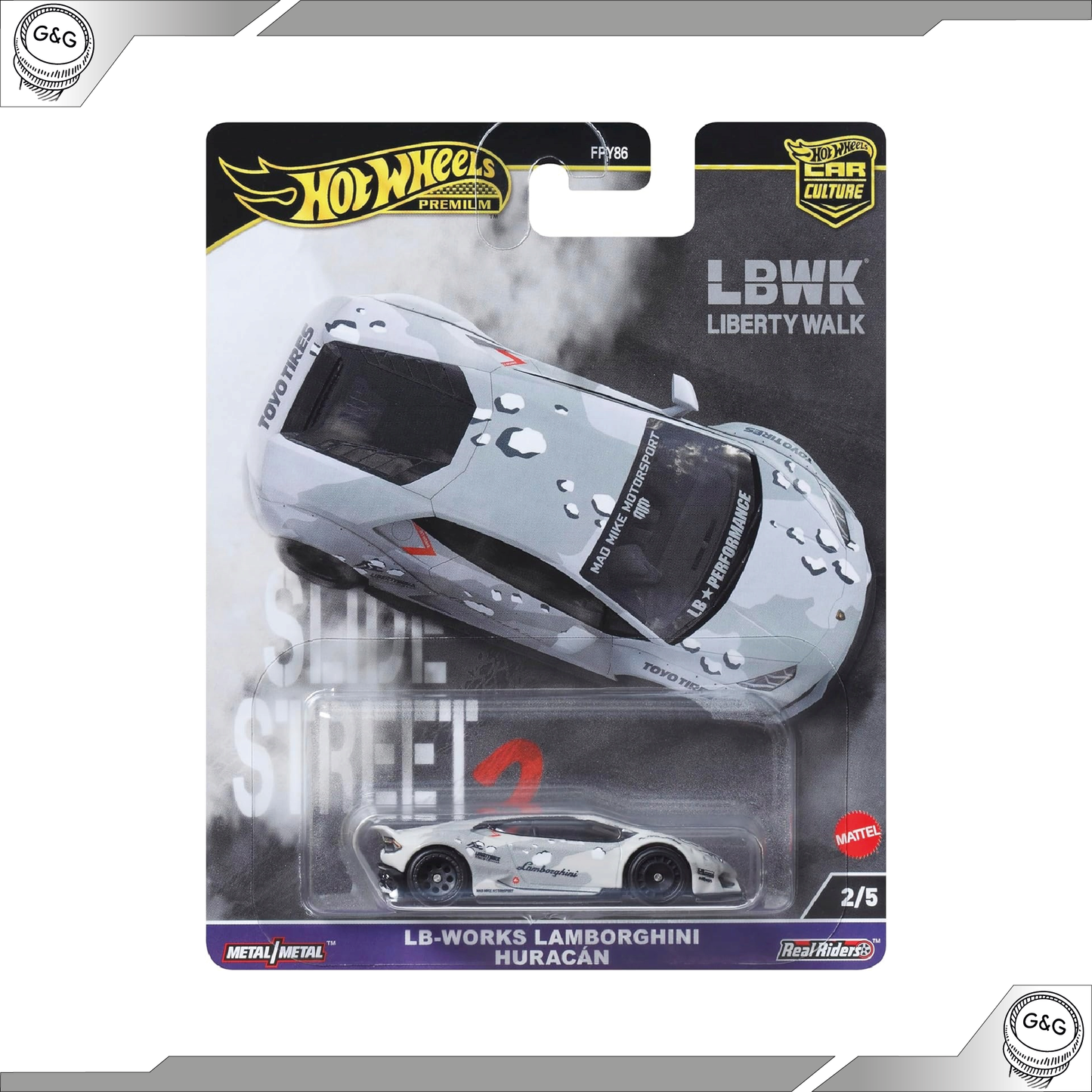 HOT WHEELS SLIDE STREET LB-WORKS LAMBORGHINI HURACÁN