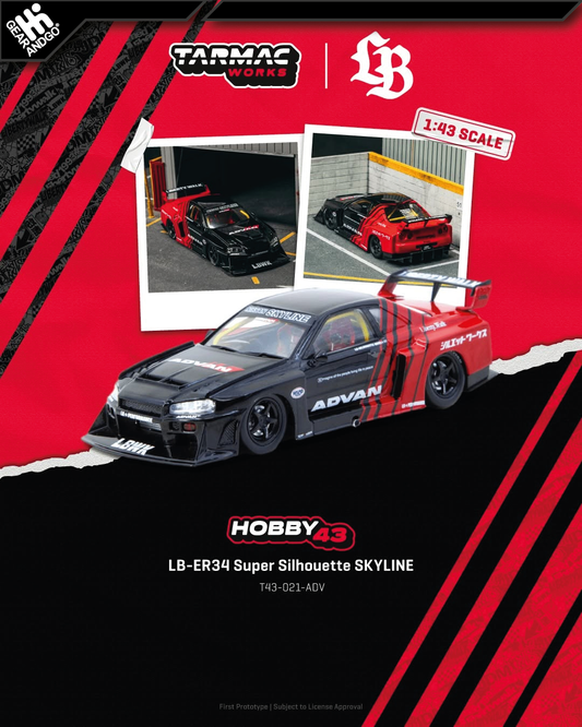 TARMAC 1/43 - LB-ER34 SUPER SILHOUETTE SKYLINE *ADVAN*