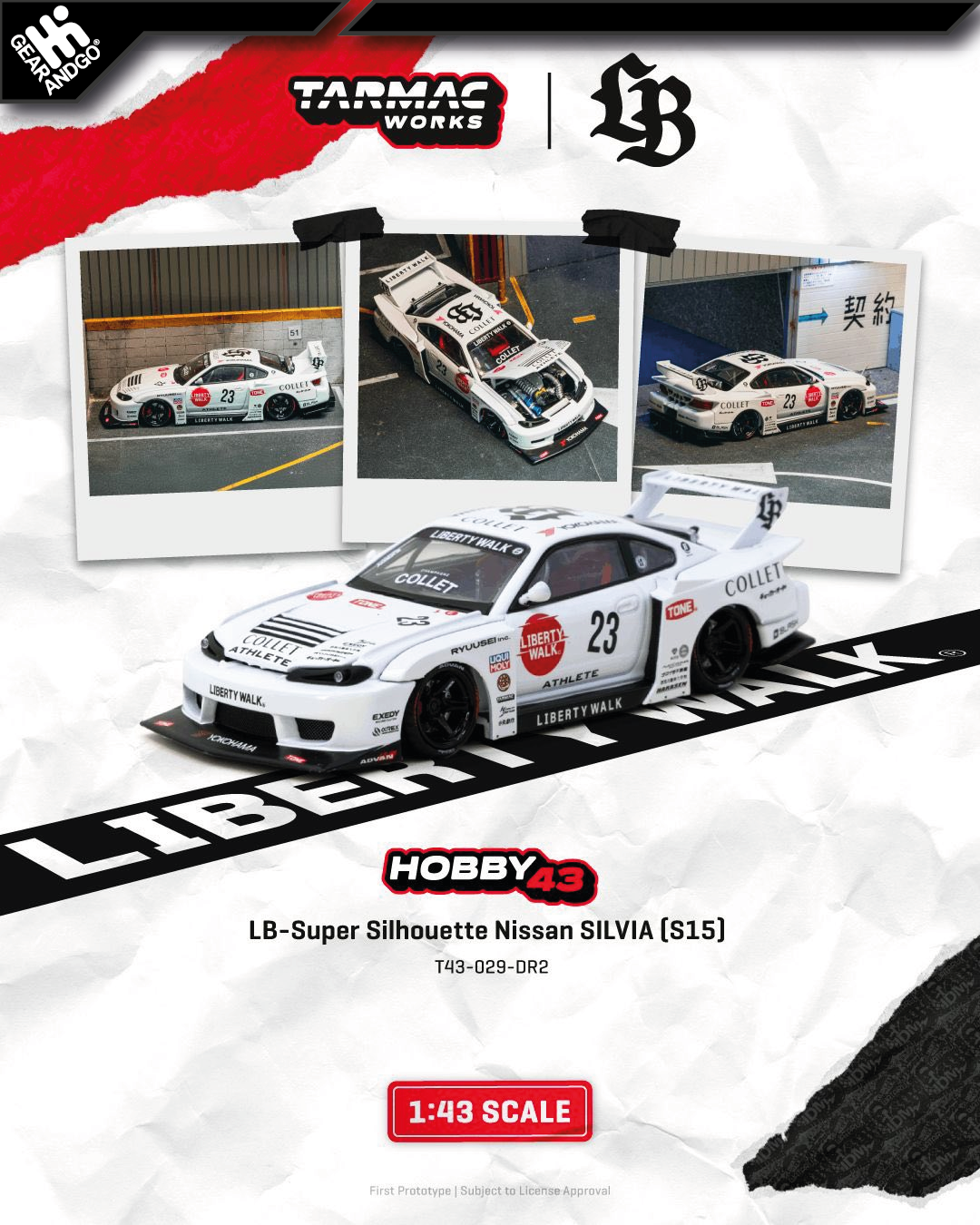 TARMAC 1/43 - LB-SUPER SILHOUTTE NISSAN SILVIA [S15]