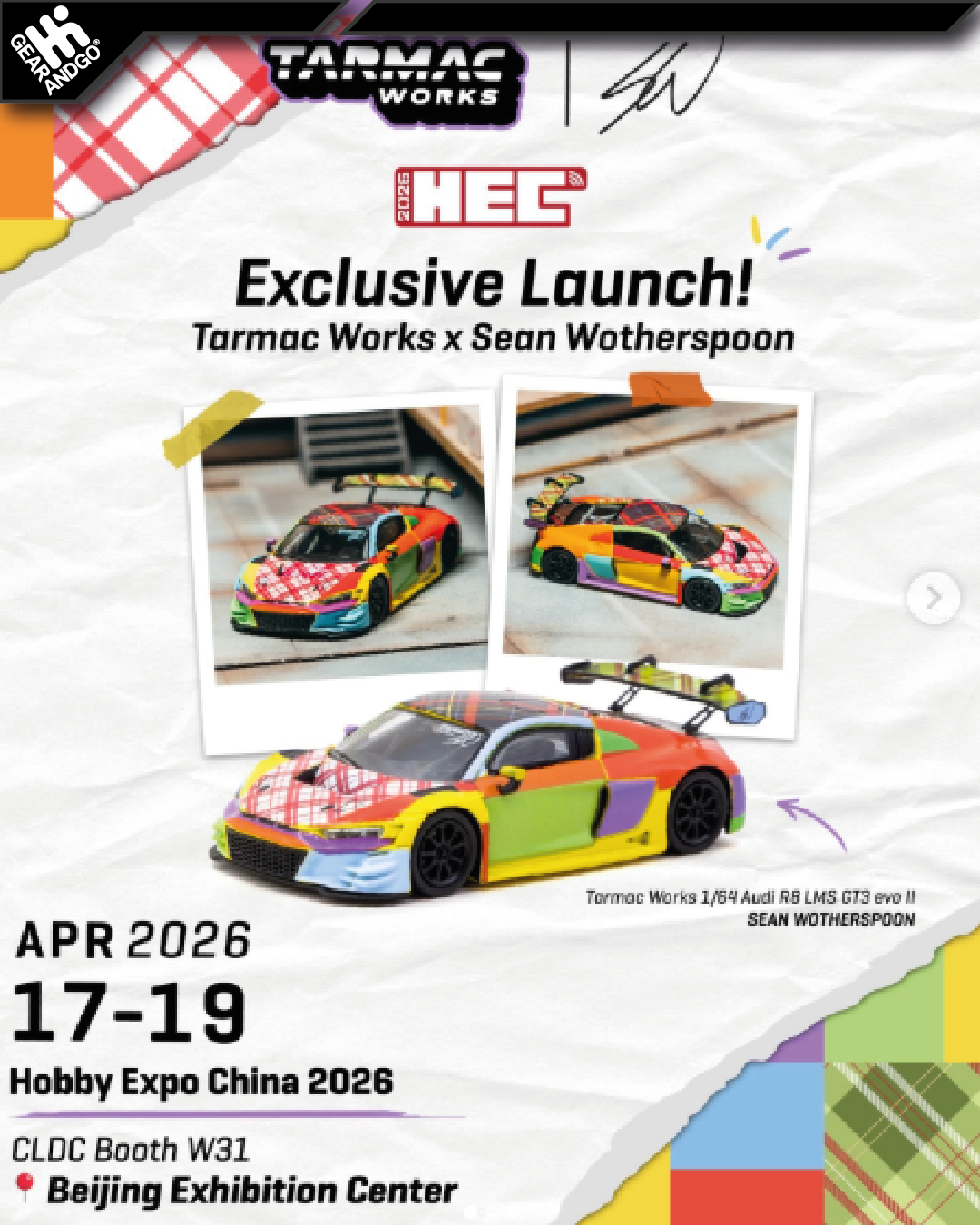 TARMAC - 1/64 AUDI R8 LMS GT3 EVO II SEAN WOTHERSPOON SPECIAL EDITION