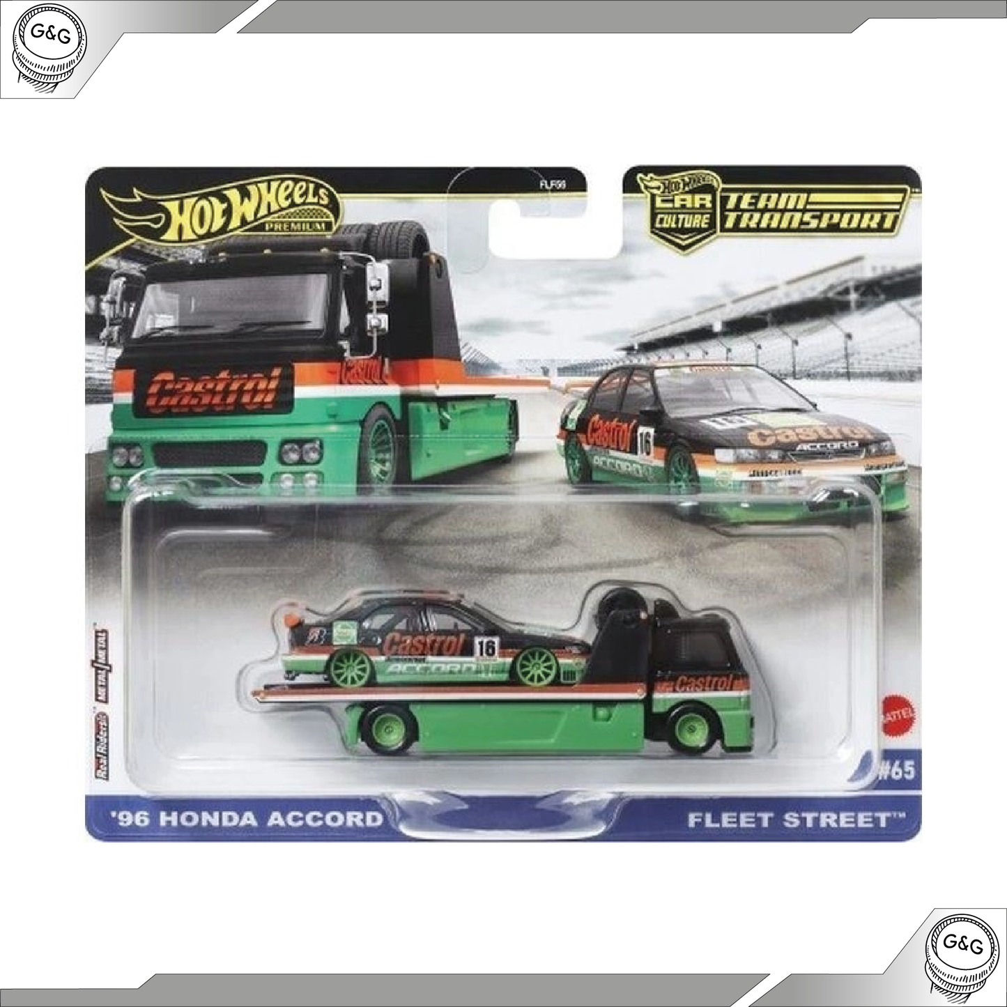 HOT WHEELS TEAM TRANSPORT - '96 HONDA ACCORD + FLEET STREET