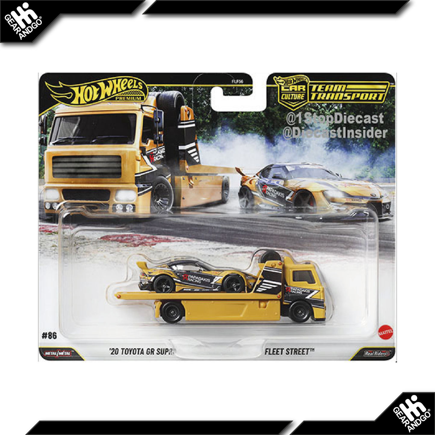 HOT WHEELS TEAM TRANSPORT - MIX 1 - 2026 - '20 TOYOTA GR SUPRA + FLEET STREET