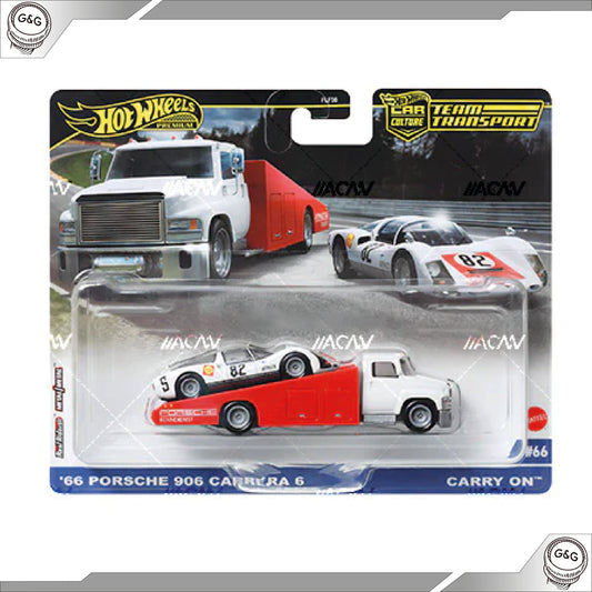 HOT WHEELS TEAM TRANSPORT - '66 PORSCHE 906 CARRERA 6 + CARRY ON