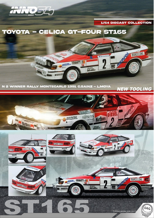 INNO64 - TOYOTA-CELICA GT-FOUR ST165 - N 2 WINNER RALLY MONTECARLO 1991 C.SAINZ - L.MOYA