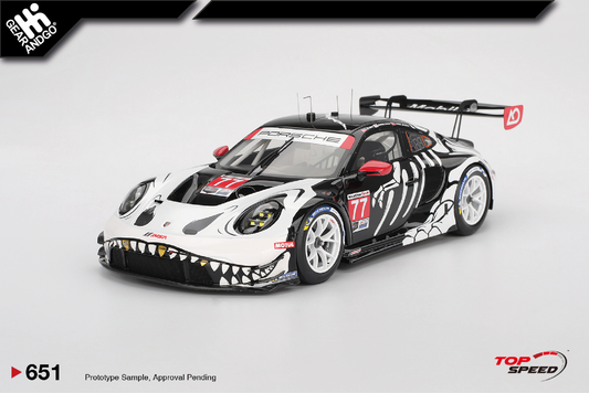 TOP SPEED 1/18 - 2025 PORSCHE 911 (992) GT3 R #77 GTD PRO AO RACING PETIT LE MANS