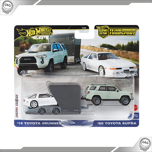 HOT WHEELS TEAM TRANSPORT - '98 TOYOTA SUPRA + '18 TOYOTA 4RUNNER