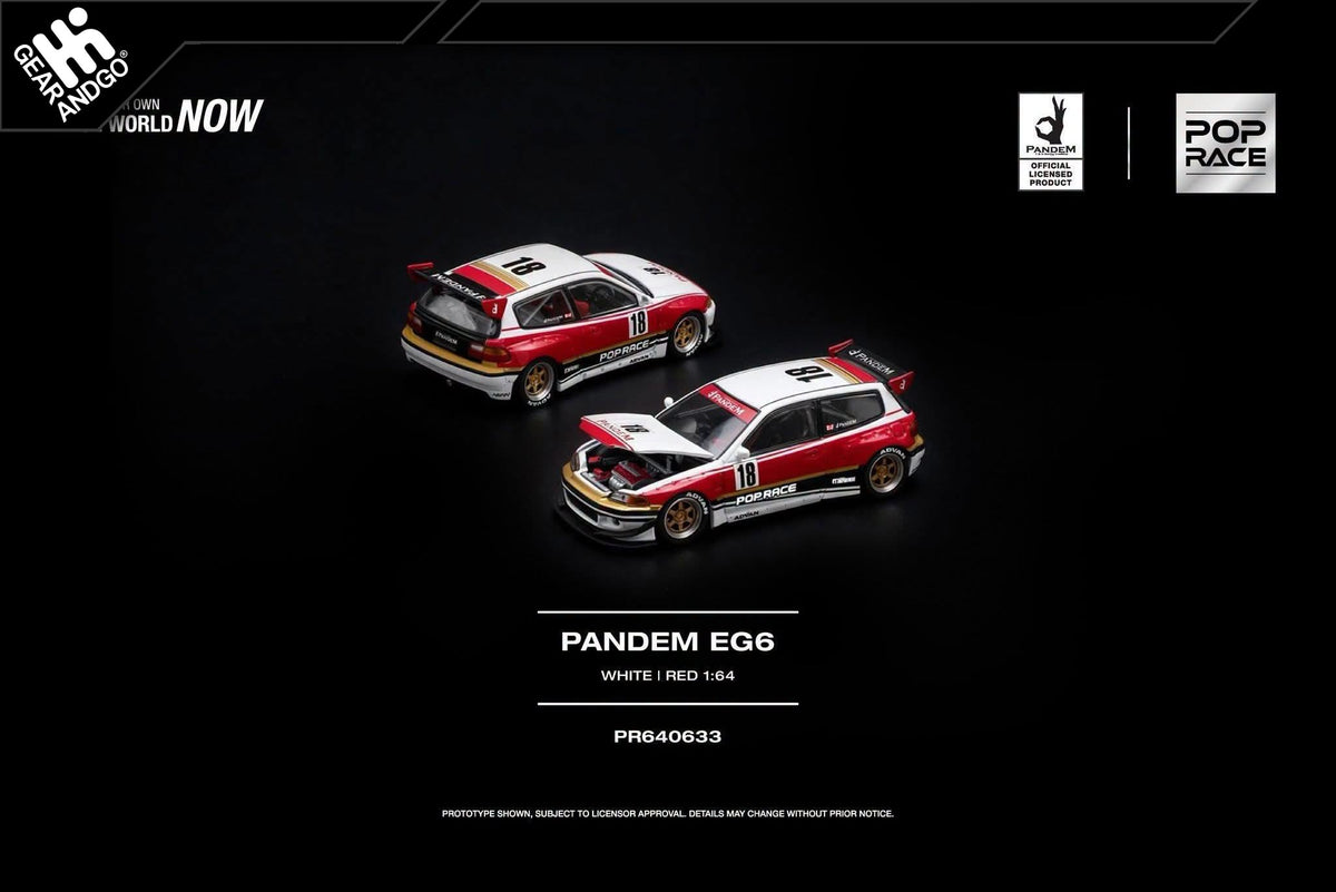 Pop Race Pandem Honda Civic EG6 1:64 PR640633