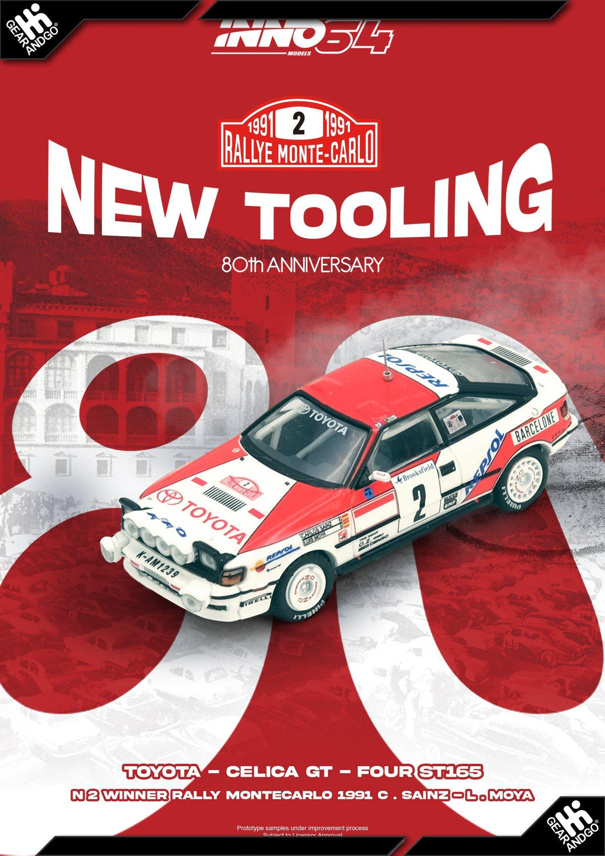 Inno64 Toyota Celica GT-Four ST165 Monte Carlo 1991 1:64