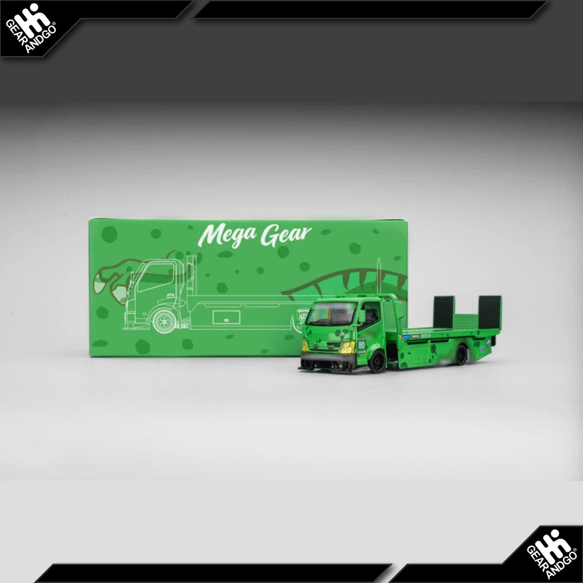 Mega Gear Custom Tow Truck Green Dinosaur 1:64