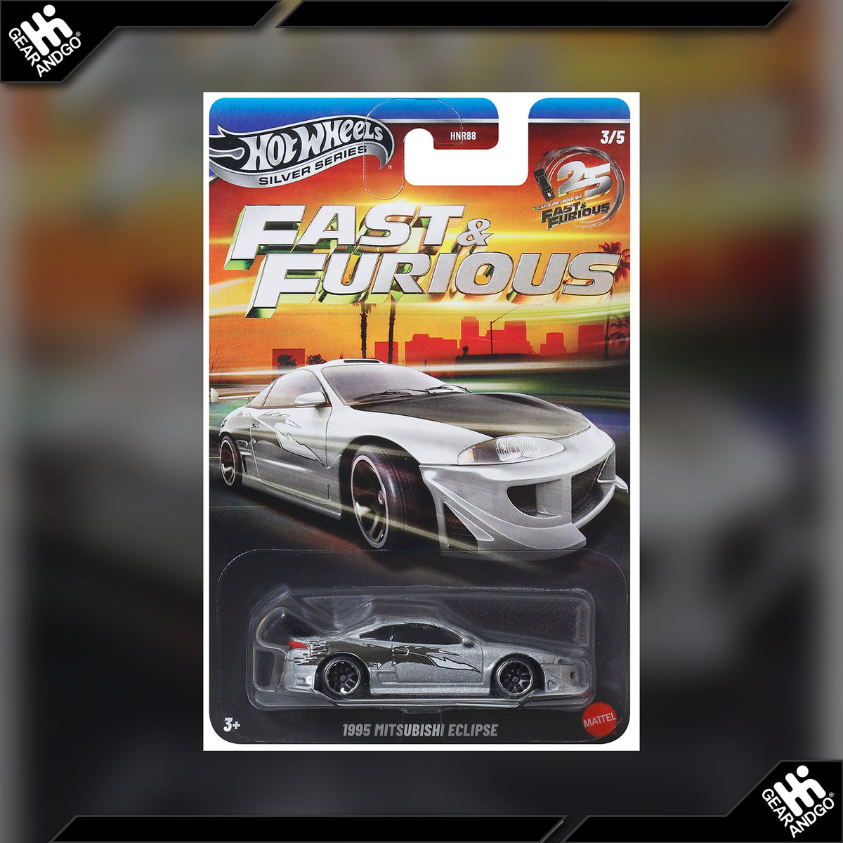 Hot Wheels Silver Series 1995 Mitsubishi Eclipse Fast & Furious 25th Anniversary