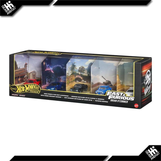 Hot Wheels Fast & Furious Brian O'Conner Premium 5-pack - krabice z boku