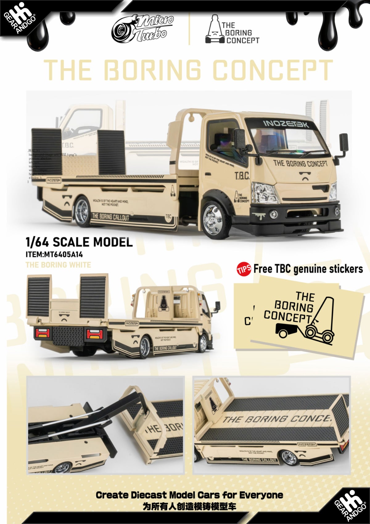 Micro Turbo Custom Tow Truck The Boring Concept 1:64