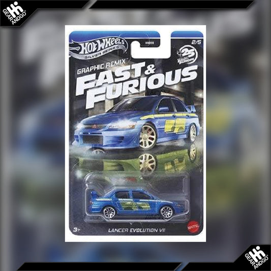 Hot Wheels Silver Series Lancer Evolution VII Fast & Furious Graphic Remix