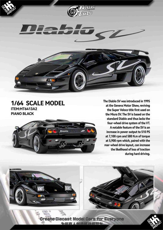 Micro Turbo Lamborghini Diablo SV 1:64