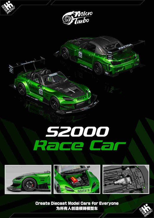 Micro Turbo Honda S2000 Race Car 1:64